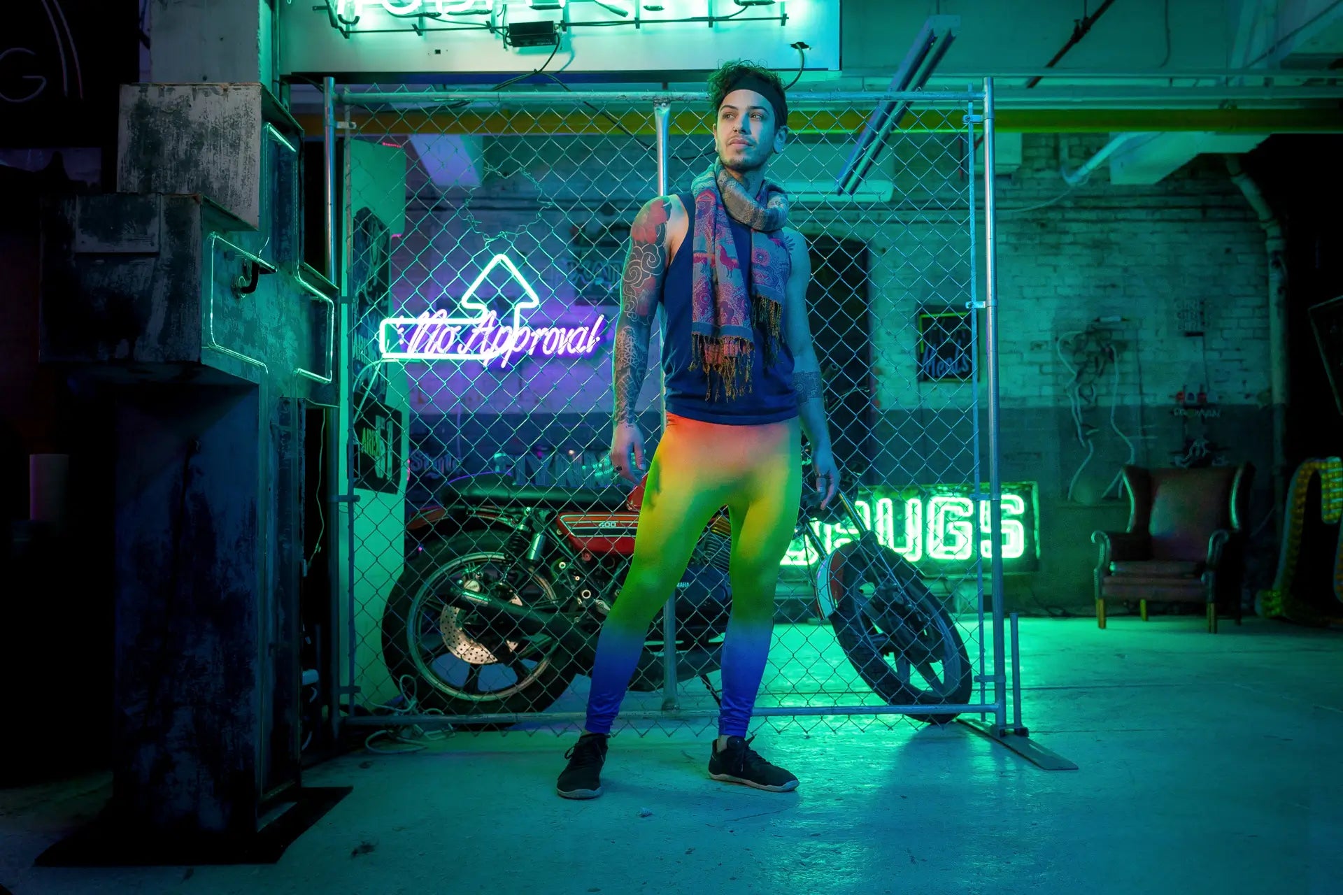 Men's bold print leggings