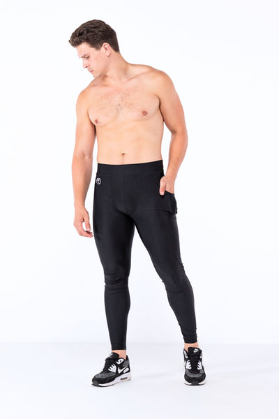 Midnight Black Meggings with Removable Crotch Pad - Kapow Meggings