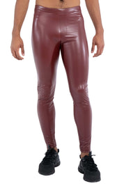 Bordeaux Faux Leather Meggings