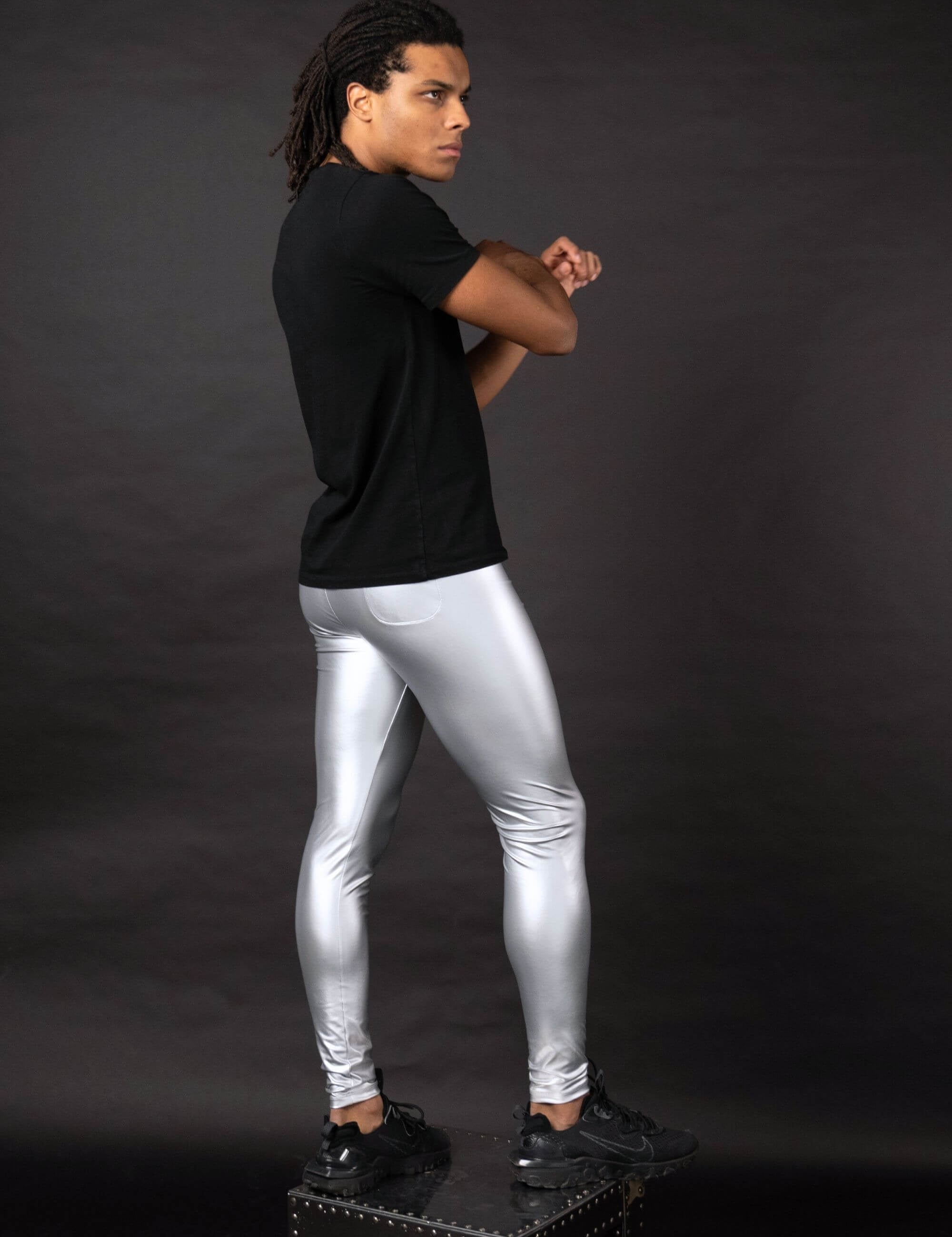 Oslo Faux Leather Leggings with Black top