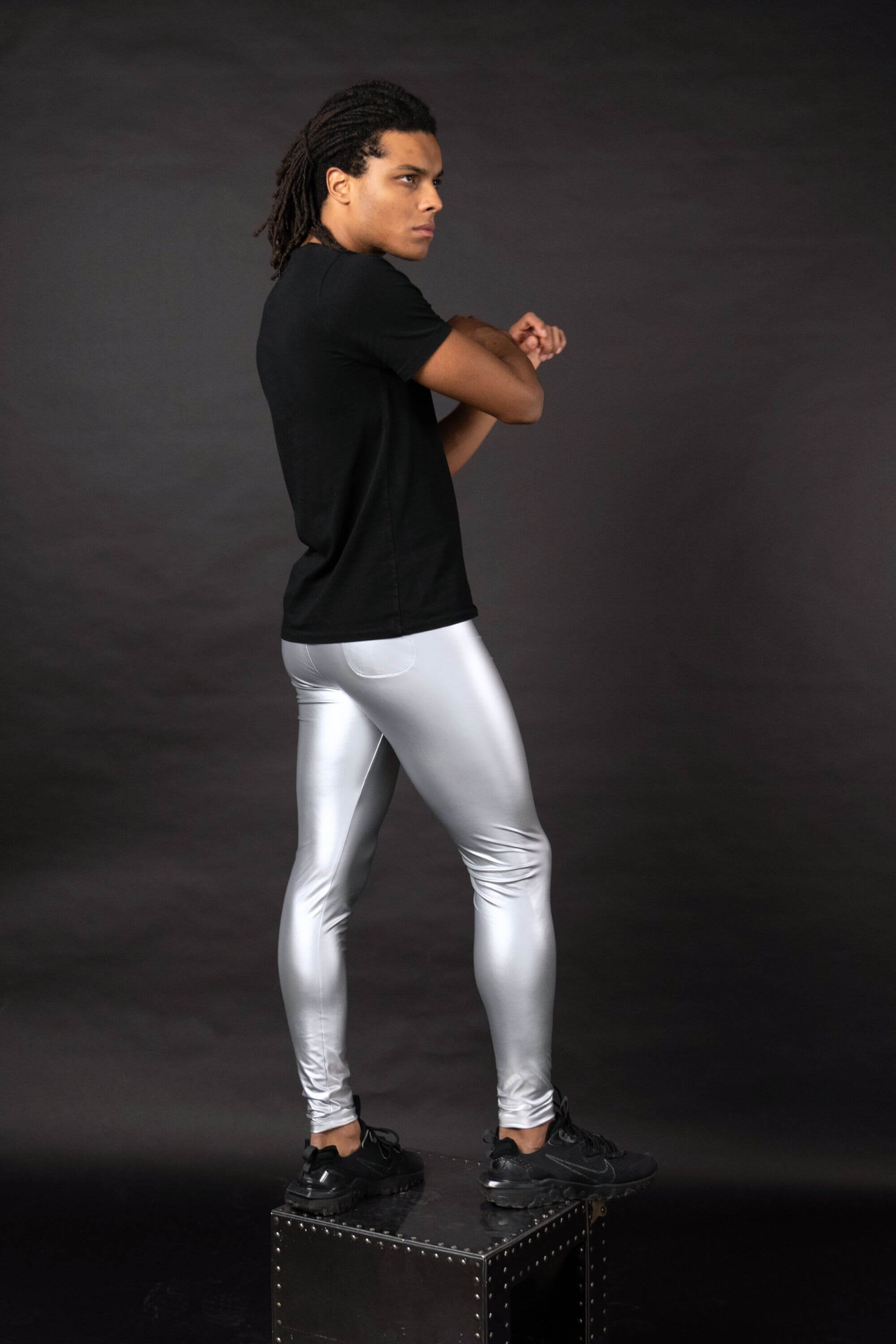 Oslo Faux Leather Leggings with Black top