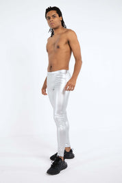 Oslo Faux Leather Leggings side angle