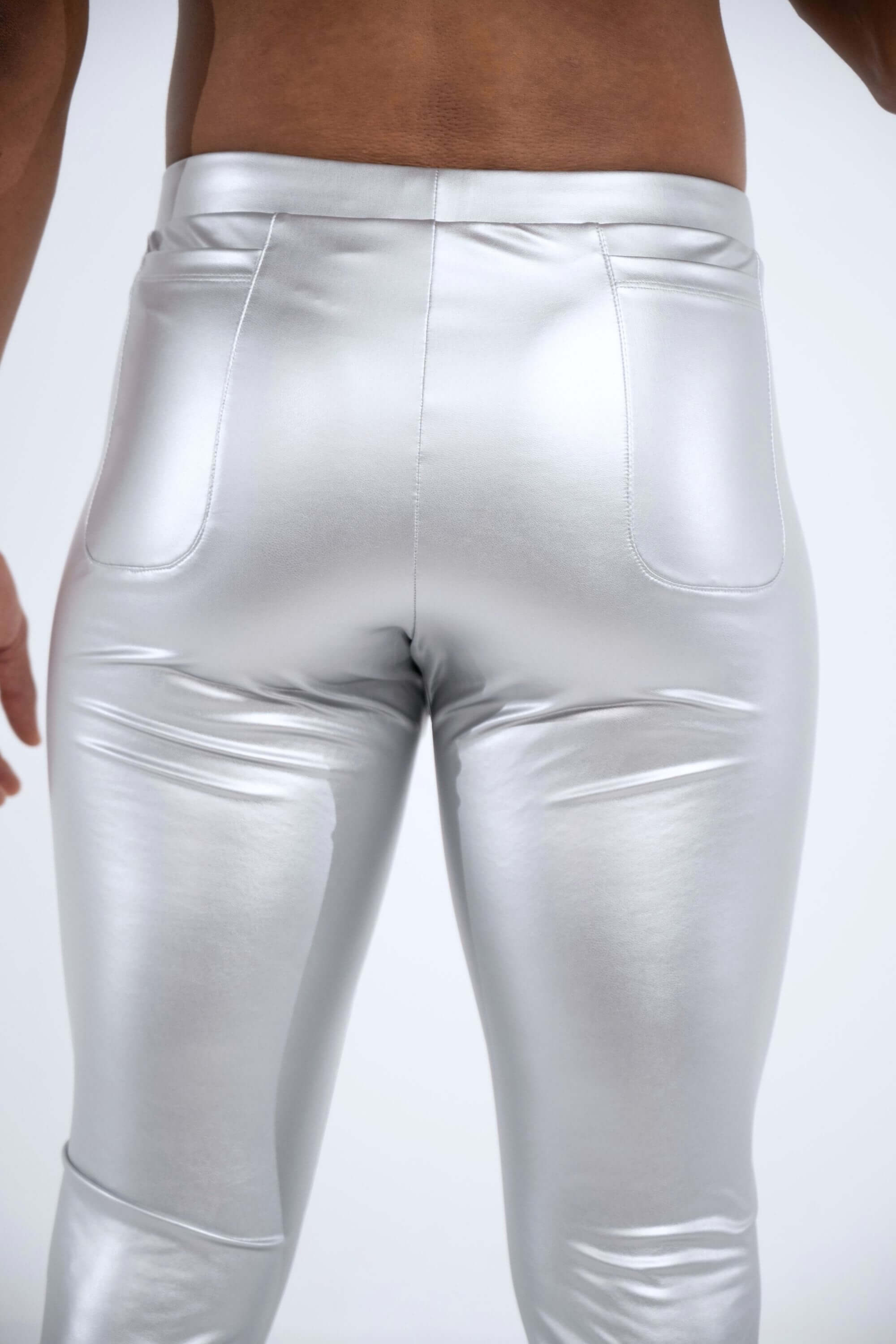 Oslo Faux Leather Leggings back view close up