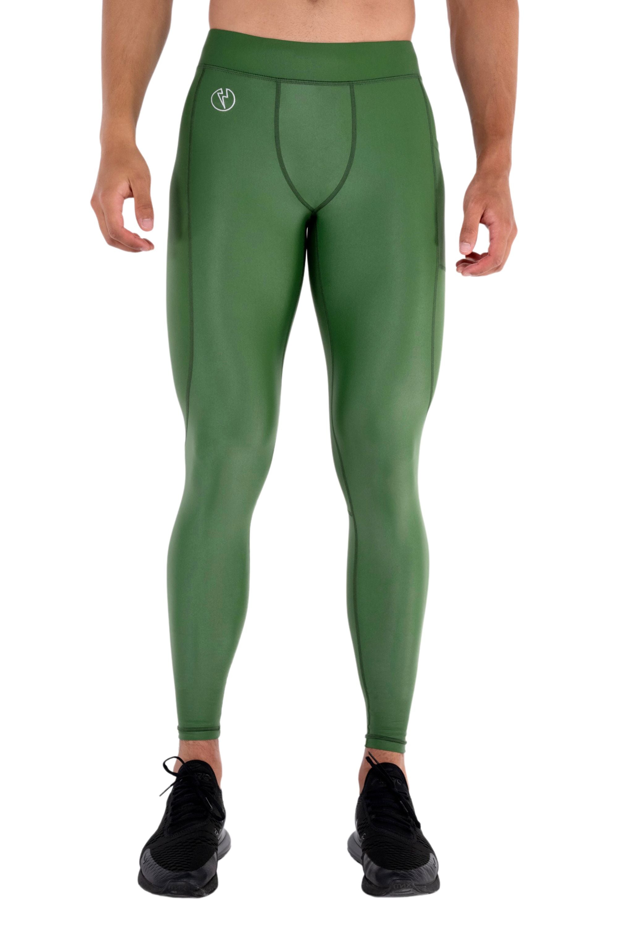 Serpentine Men s Performance Leggings Shiny Green Kapow Meggings