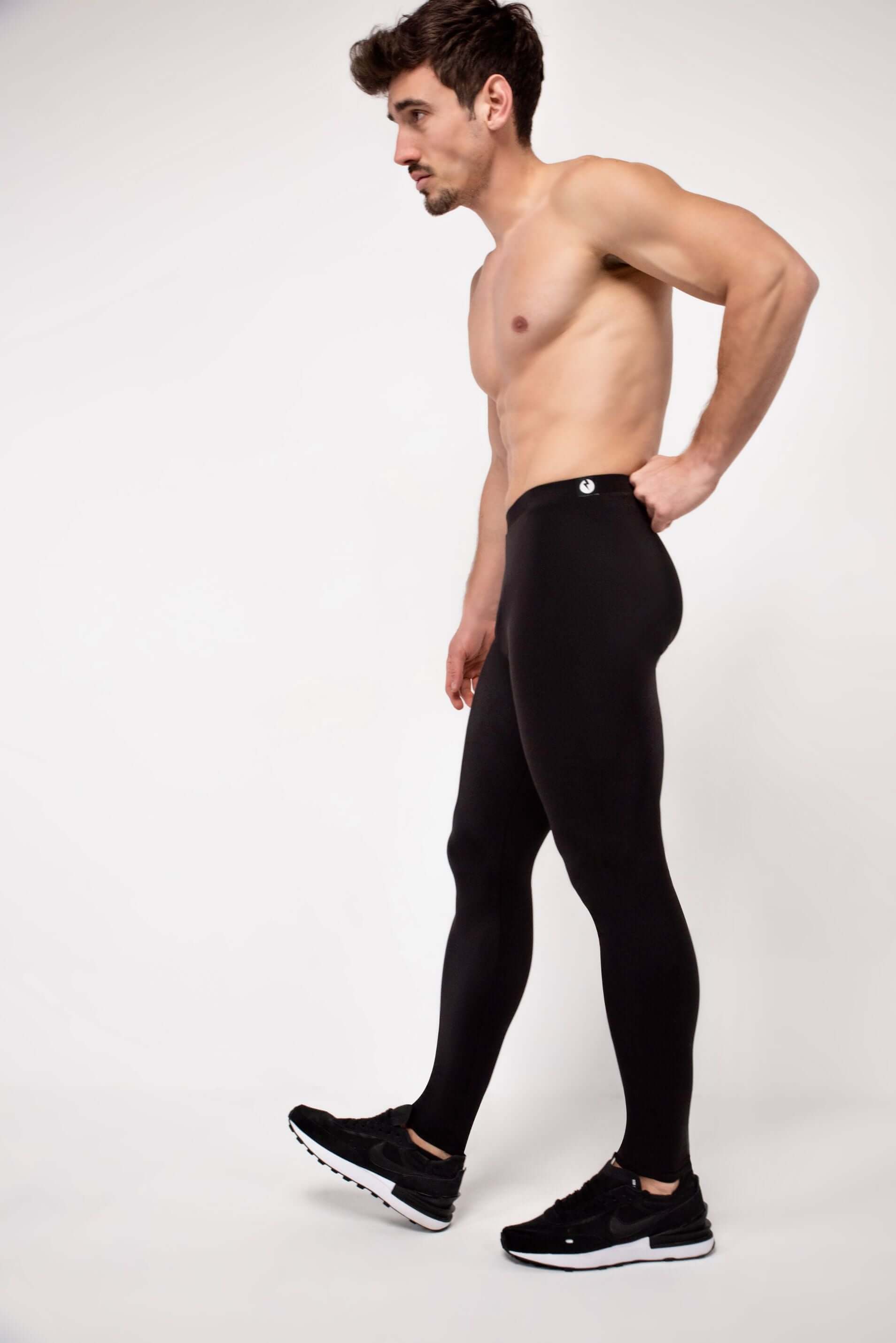Mey Leggings Uomo In Cotone Pima Perù - Nero, Taglia Large (6) - Adherenti Alla Caviglia, Senza Cuciture Laterali - 98% Cotone, 2% Elastan