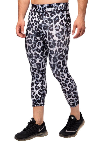 charbon LEOPARD SHORT LEGGINGS(men) M charbon LEOPARD SHORT LEGGINGS(men) M
